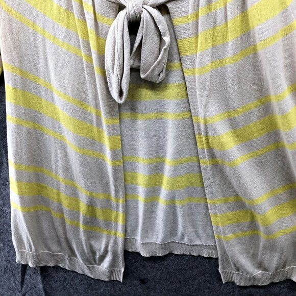 J. Crew Silk Blend Cardigan Womens XS Lightweight Spring Yellow Tie Front - Picture 4 of 8